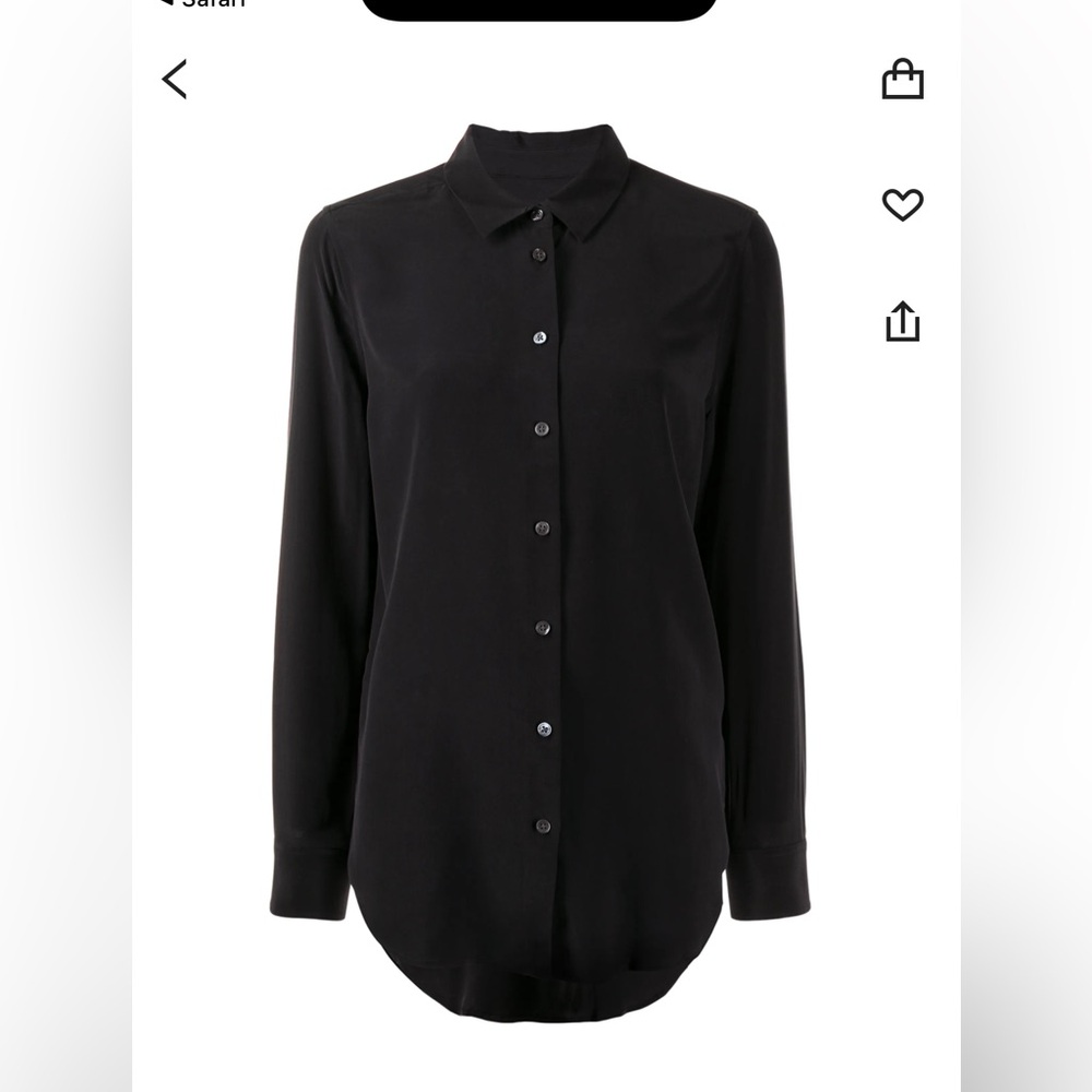 Equipment Essential Silk Shirt black size large